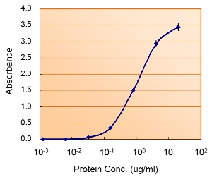 Sandwich ELISA using the MAOB antibody at 0.5ug/ml as the detect.