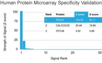 Analysis of HuProt(TM) microarray containing more than 1